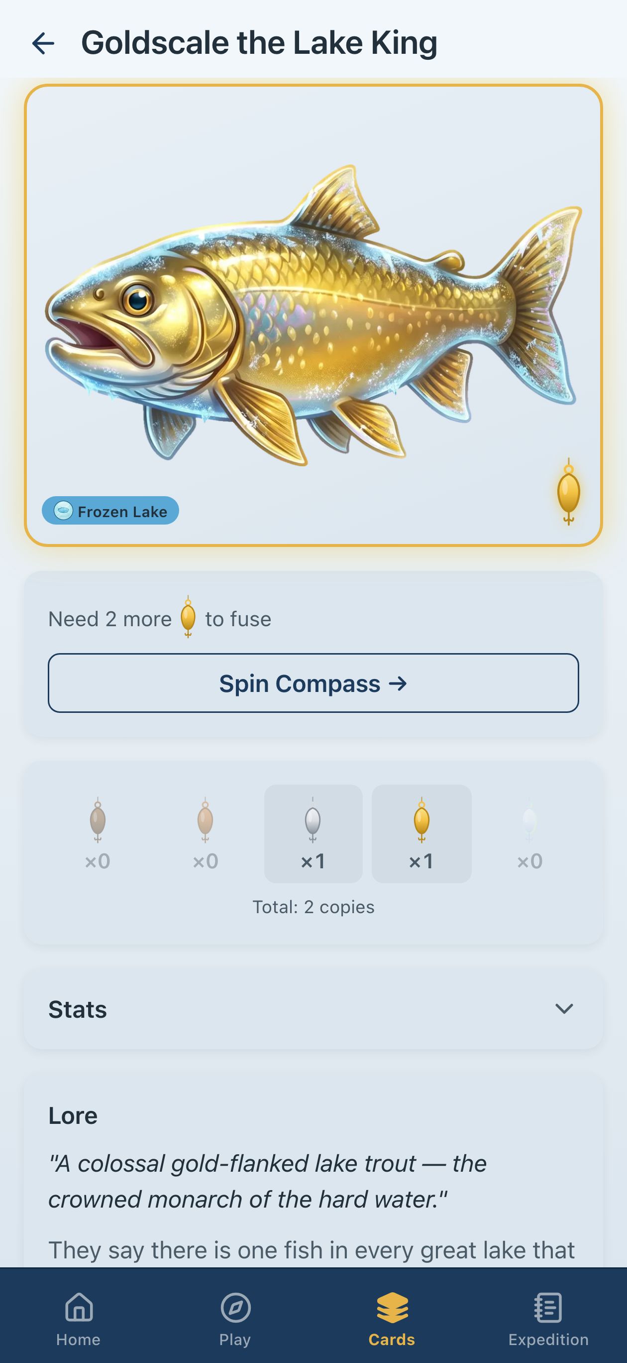 Card detail &mdash; Goldscale the Lake King